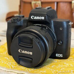 Canon Black EOS M50 Mirrorless Camera w/ 24.1 MegaPixel, 15-45mm Lens Included ✨